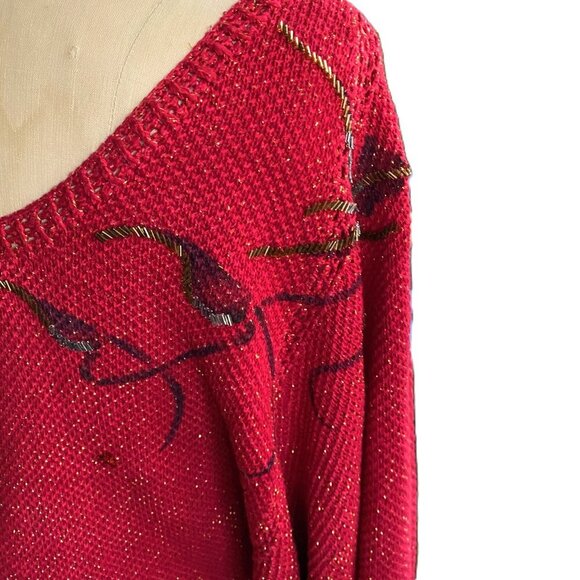 Vintage handmade knit maxi tube 'bird' dress with sparkle - Picture 10 of 16